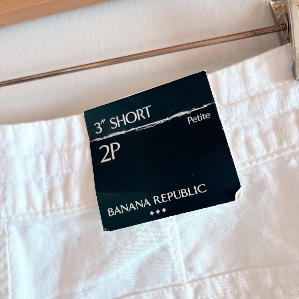 Banana Republic White Linen Cargo Shorts - Picture 4 of 10